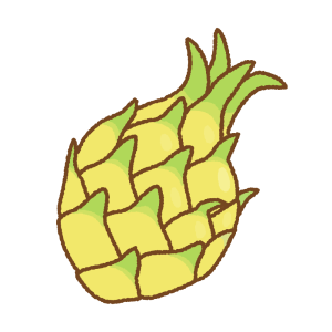 ドラゴンフルーツのフリーイラスト Clip art of pitaya fruits