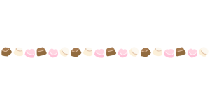 チョコレートのライン素材のフリーイラスト Clip art of chocolate line