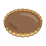 ホールのチョコレートタルトのフリーイラスト Clip art of whole chocolate-tart