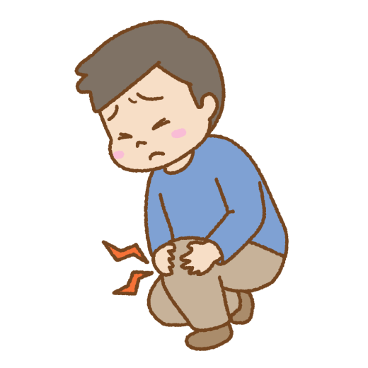 膝が痛い人のイラスト
