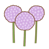 アリウム・ギガンチウムのフリーイラスト Clip art of Allium-giganteum