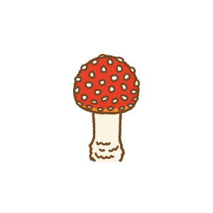 ベニテングタケのフリーイラスト Clip art of fly agaric