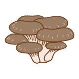 ヒラタケのフリーイラスト Clip art of pearl oyster mushroom