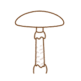 ドクツルタケのフリーイラスト Clip art of destroying angel