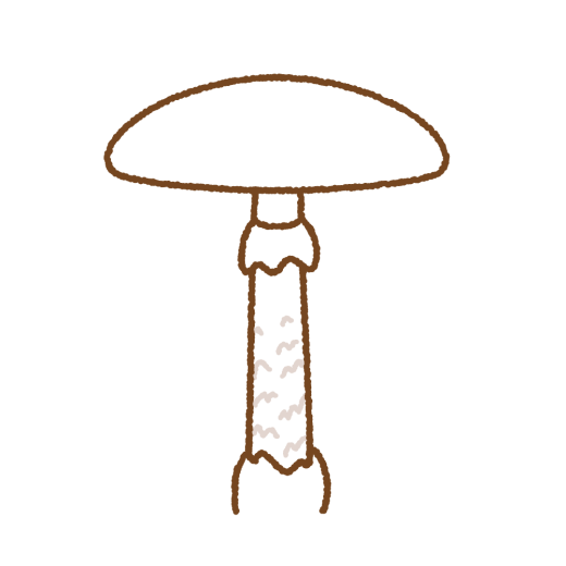 ドクツルタケのイラスト