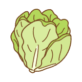 サラダ菜のフリーイラスト Clip art of sarada-na lettuce