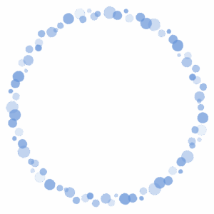 ドットの丸フレーム素材のフリーイラスト Clip art of dot circle frame