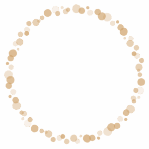 ドットの丸フレーム素材のフリーイラスト Clip art of dot circle frame