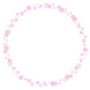ドットの丸フレーム素材のフリーイラスト Clip art of dot circle frame