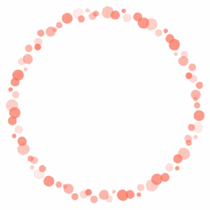ドットの丸フレーム素材のフリーイラスト Clip art of dot circle frame