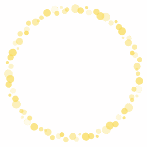 ドットの丸フレーム素材のフリーイラスト Clip art of dot circle frame