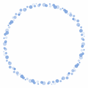 ドットの丸フレーム素材のフリーイラスト Clip art of dot circle frame