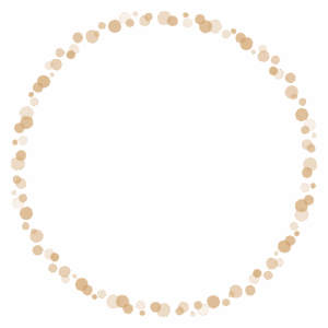 ドットの丸フレーム素材のフリーイラスト Clip art of dot circle frame