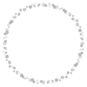 ドットの丸フレーム素材のフリーイラスト Clip art of dot circle frame