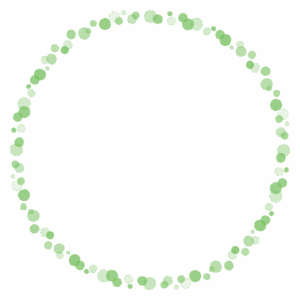 ドットの丸フレーム素材のフリーイラスト Clip art of dot circle frame