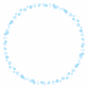 ドットの丸フレーム素材のフリーイラスト Clip art of dot circle frame
