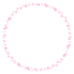 ドットの丸フレーム素材のフリーイラスト Clip art of dot circle frame