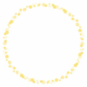 ドットの丸フレーム素材のフリーイラスト Clip art of dot circle frame