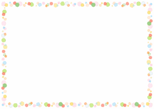 ドットのフレーム素材のフリーイラスト Clip art of dot paper frame