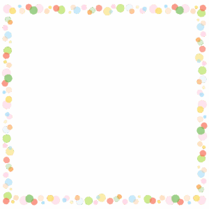 ドットの正方形フレーム素材のフリーイラスト Clip art of dot square frame