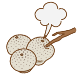 ホコリタケのフリーイラスト Clip art of warted-puffball