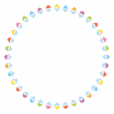 かき氷の丸フレーム素材