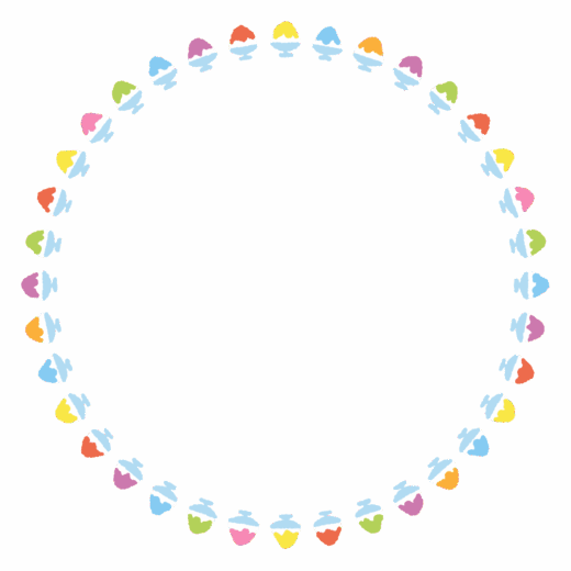 かき氷の丸フレーム素材