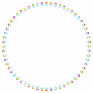 かき氷の丸フレーム素材のフリーイラスト Clip art of kakigori circle frame