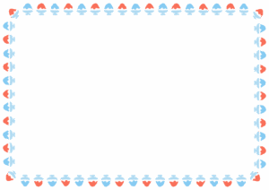 かき氷のフレーム素材のフリーイラスト Clip art of kakigoori paper frame