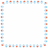 かき氷の正方形フレーム素材