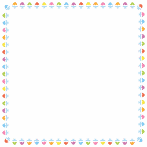 かき氷の正方形フレーム素材のフリーイラスト Clip art of kakigori square frame