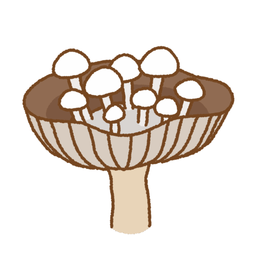 ヤグラタケのイラスト