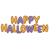 「HAPPY HALLOWEEN」のイラスト文字 Clip art of HAPPY HALLOWEEN text