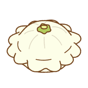 UFOズッキーニのフリーイラスト Clip art of UFO-zucchini