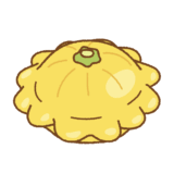 UFOズッキーニのフリーイラスト Clip art of UFO-zucchini