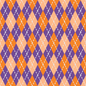 ハロウィンカラーのアーガイル柄のパターン素材のフリーイラスト Clip art of halloween argyle pattern