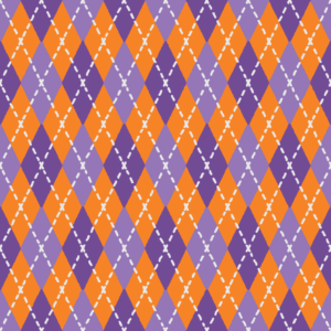 ハロウィンカラーのアーガイル柄のパターン素材のフリーイラスト Clip art of halloween argyle pattern