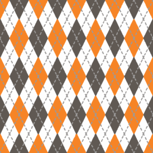 ハロウィンカラーのアーガイル柄のパターン素材のフリーイラスト Clip art of halloween argyle pattern