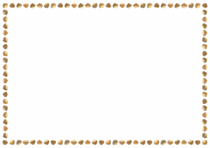 クリのフレーム素材のフリーイラスト Clip art of chestnut paper frame