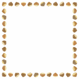 クリの正方形フレーム素材のフリーイラスト Clip art of chestnut square frame