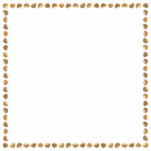 クリの正方形フレーム素材のフリーイラスト Clip art of chestnut square frame
