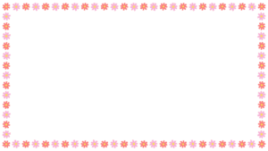 コスモスの映像フレーム素材のフリーイラスト Clip art of cosmos video frame