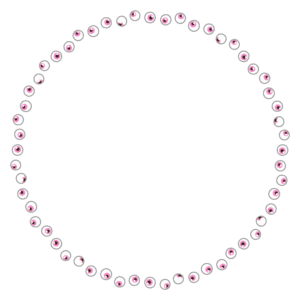 目玉の丸フレーム素材のフリーイラスト Clip art of eyeball circle frame