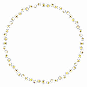 目玉の丸フレーム素材のフリーイラスト Clip art of eyeball circle frame