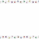 目玉のフレーム素材のフリーイラスト Clip art of eyeball paper frame