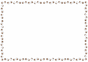 目玉のフレーム素材のフリーイラスト Clip art of eyeball paper frame