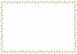 目玉のフレーム素材のフリーイラスト Clip art of eyeball paper frame