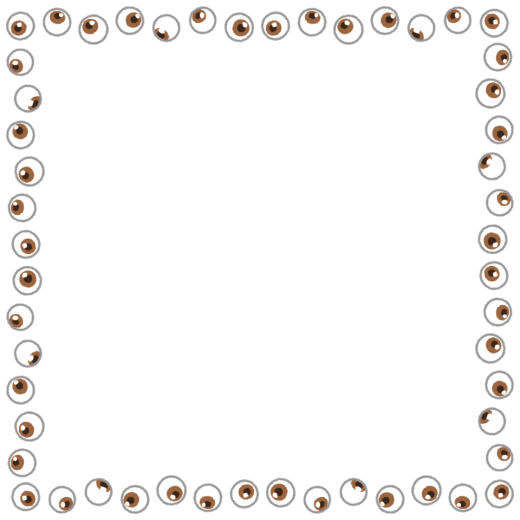 目玉の正方形フレーム素材