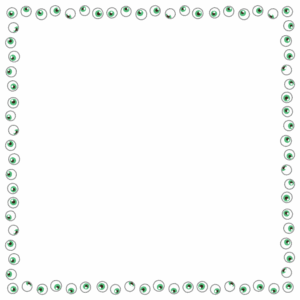 目玉の正方形フレーム素材のフリーイラスト Clip art of eyeball square frame