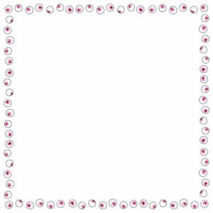 目玉の正方形フレーム素材のフリーイラスト Clip art of eyeball square frame